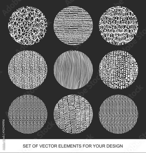 Collection of textures, brushes, graphics, design element. Hand-drawn. Abstract background. Modernistic Art.