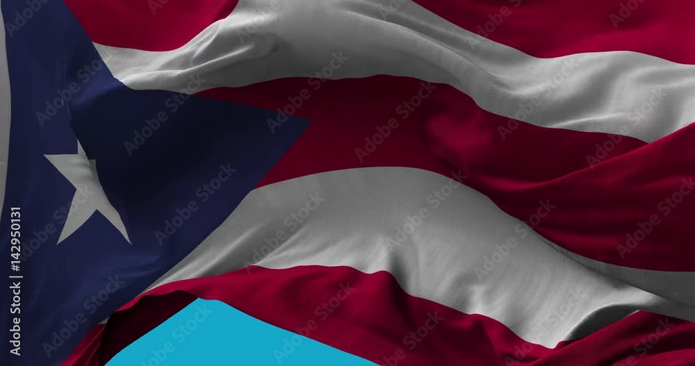 National Flag of Puerto Rico waving in the wind slow motion Seamless Loop Animation National Flag of Puerto Rico waving in the wind slow motion Seamless Loop Animation