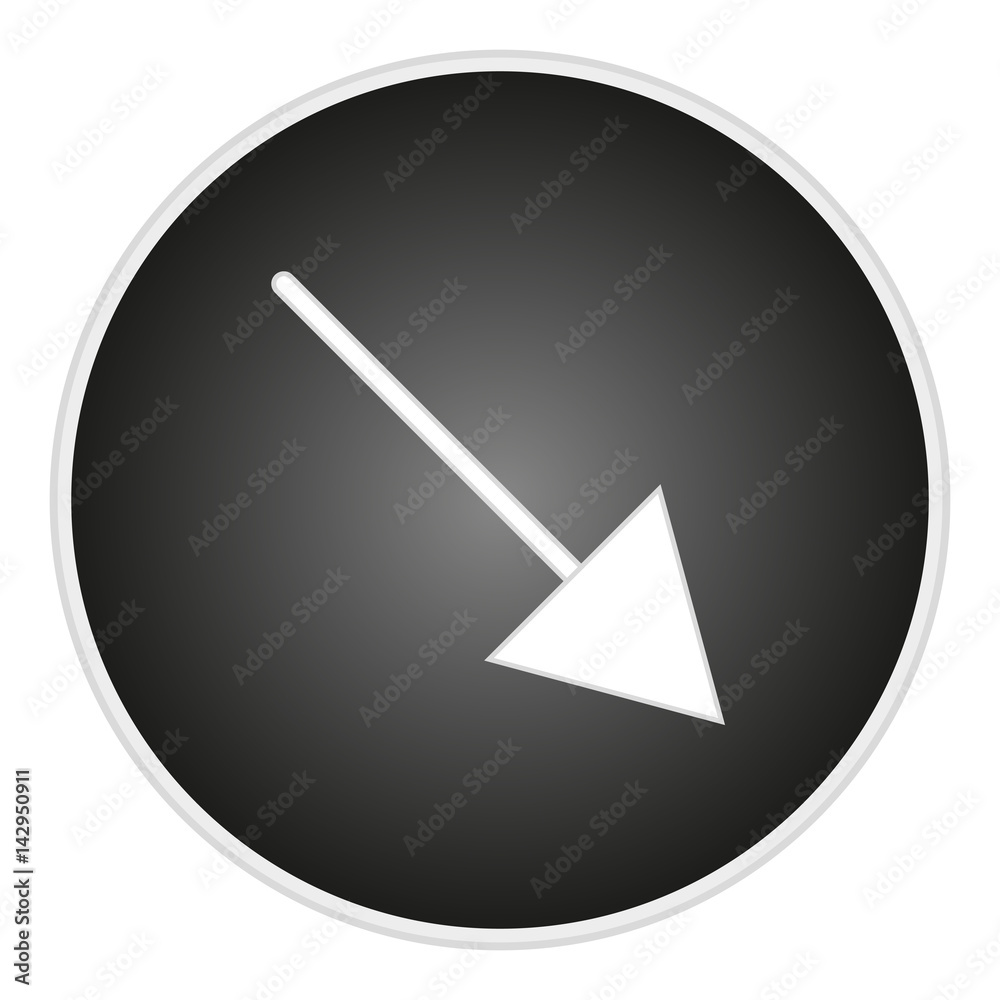 Vector image of a circular black arrow button Vector image of a circular black arrow button