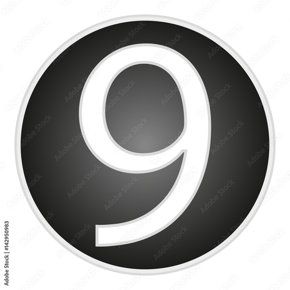 vector image button nine