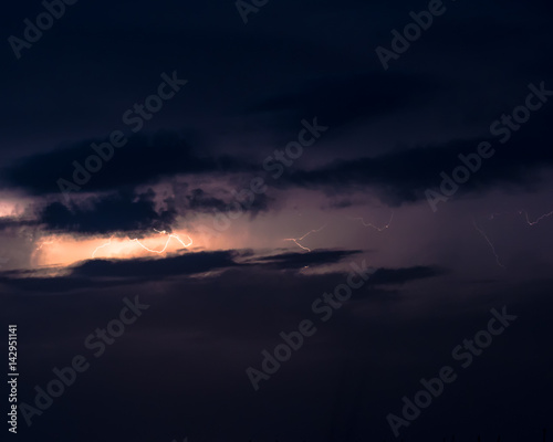 Lightning Storm Over the Ocean