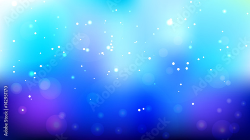 blue background. Vector, abstract white dots. Shining Glow