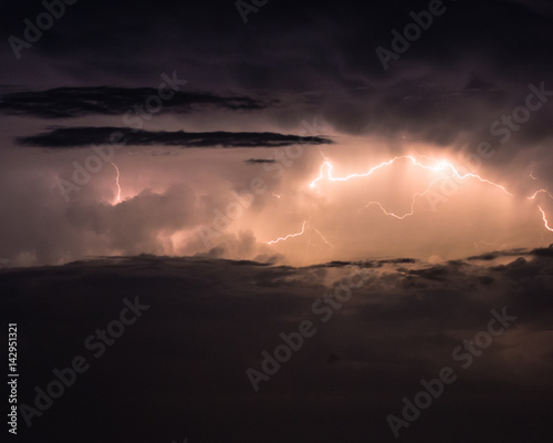 Lightning Storm Over the Ocean