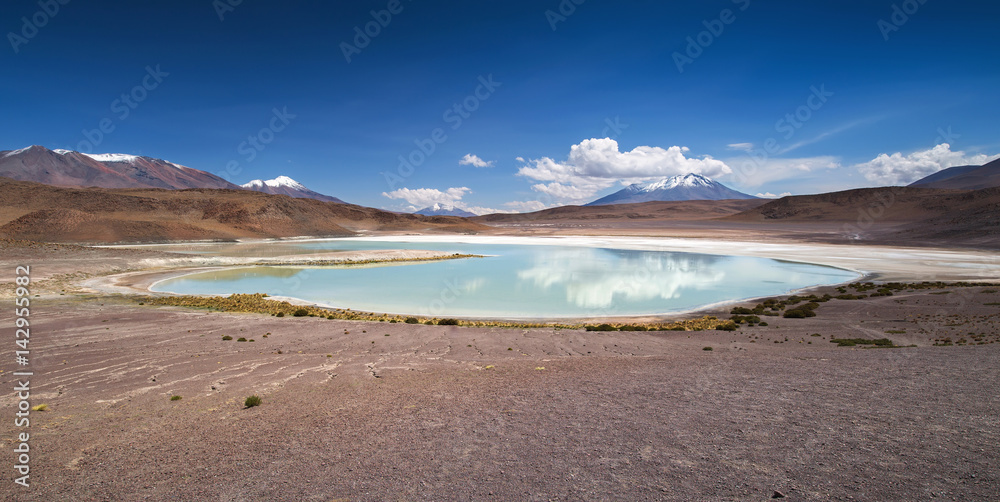 High-altitude lagoon on the plateau Altiplano, Eduardo Avaroa Andean Fauna National Reserve, Bolivia
