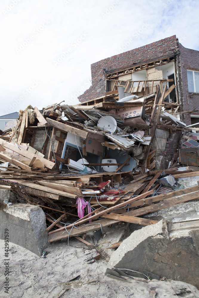 One of New York borough area after Hurricane Sandy One of New York borough area after Hurricane Sandy