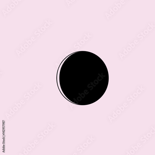 Moon Phases - Waxing Gibbous icon. flat design