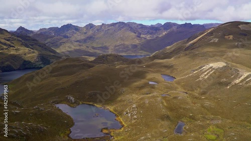 Time lapse View on the Andes mountains in the Cajas National Park close to Cuenca Ecuador