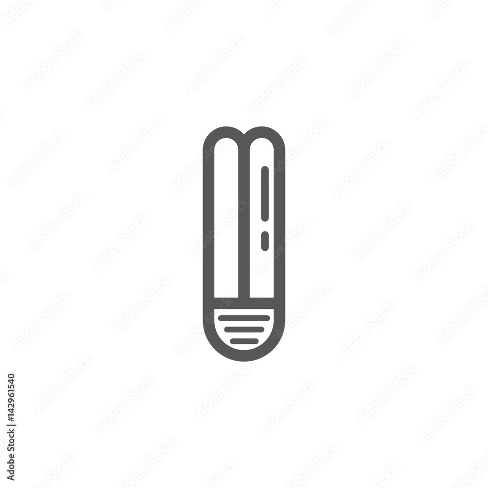 Simple vector icon of a day light bulb. Double light.
Simple vector icon of a day light bulb. Double light.