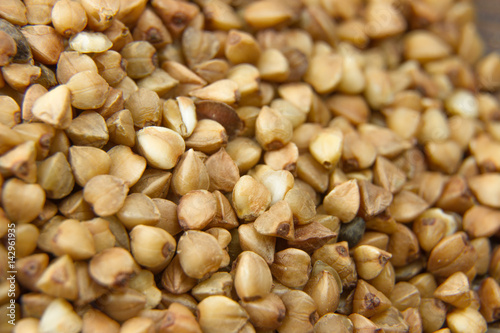 raw buckwheat grain brown healthy food for sport tasty diet