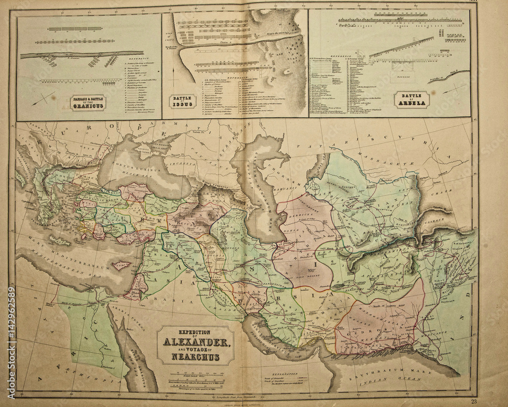 Ancient map of the world . Published by George Philip and son at London 1857 and  are not subject to copyright.