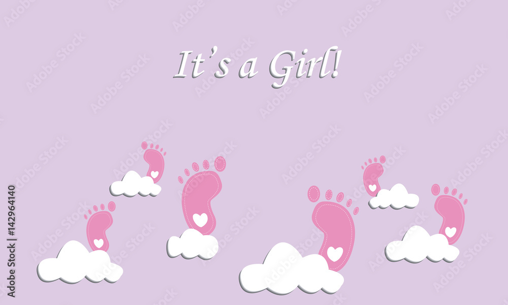 It's a girl con nubes y pies.