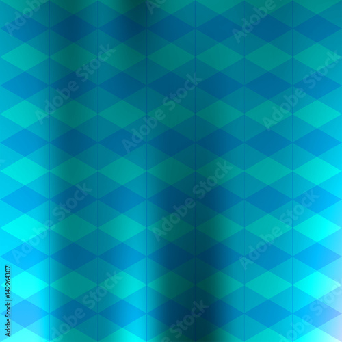 Abstract background of identical diamonds with different shades of color. Gradient.