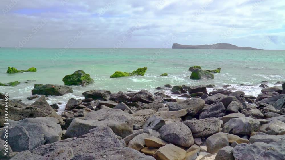 Coast with rocks at one of the Galapagos islands Coast with rocks at one of the Galapagos islands
