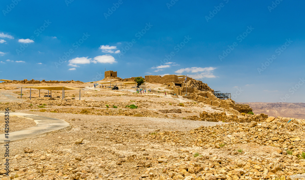 View on ruins of Masada fortress - Judaean Desert, Israel