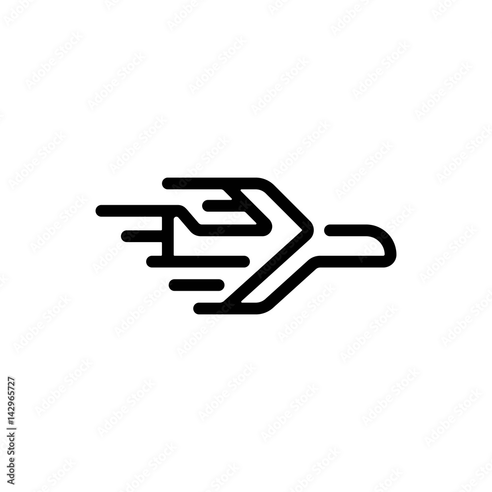 Plane logo. Flight airplane symbol Plane logo. Flight airplane symbol