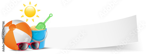 Sommer Sommerferien Aktion Banner Strand Urlaub