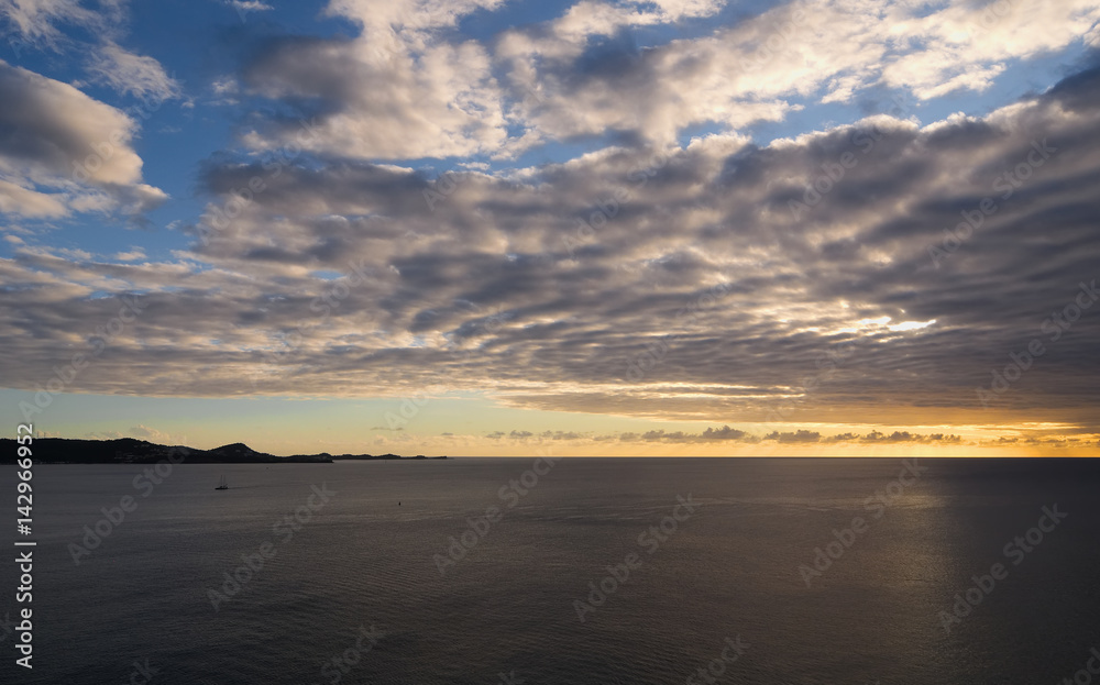 Caribbean sea - Grenada island - Saint George's - Sunset on the Devils bay