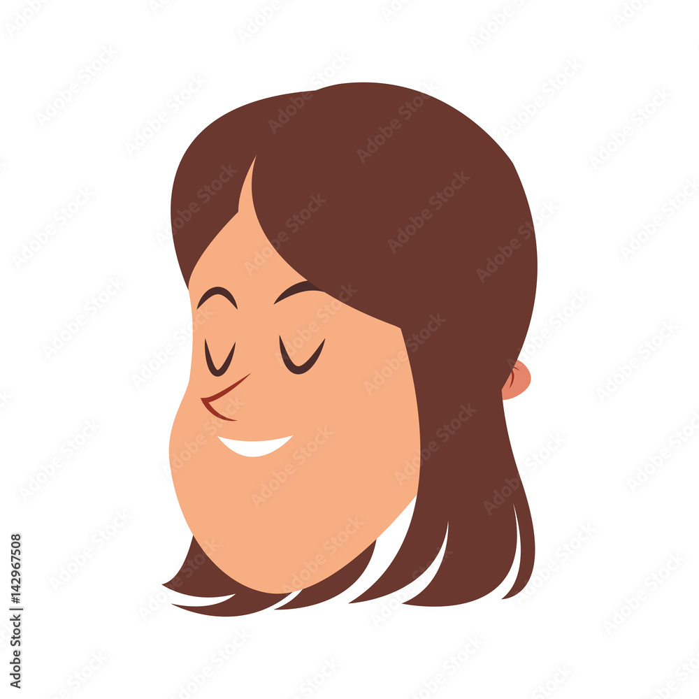 girl face, cartoon icon over white background. colorful design. vector illustration girl face, cartoon icon over white background. colorful design. vector illustration