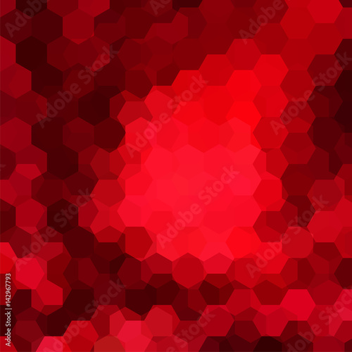 Abstract background consisting of black, red hexagons. Geometric design for business presentations or web template banner flyer. Vector illustration