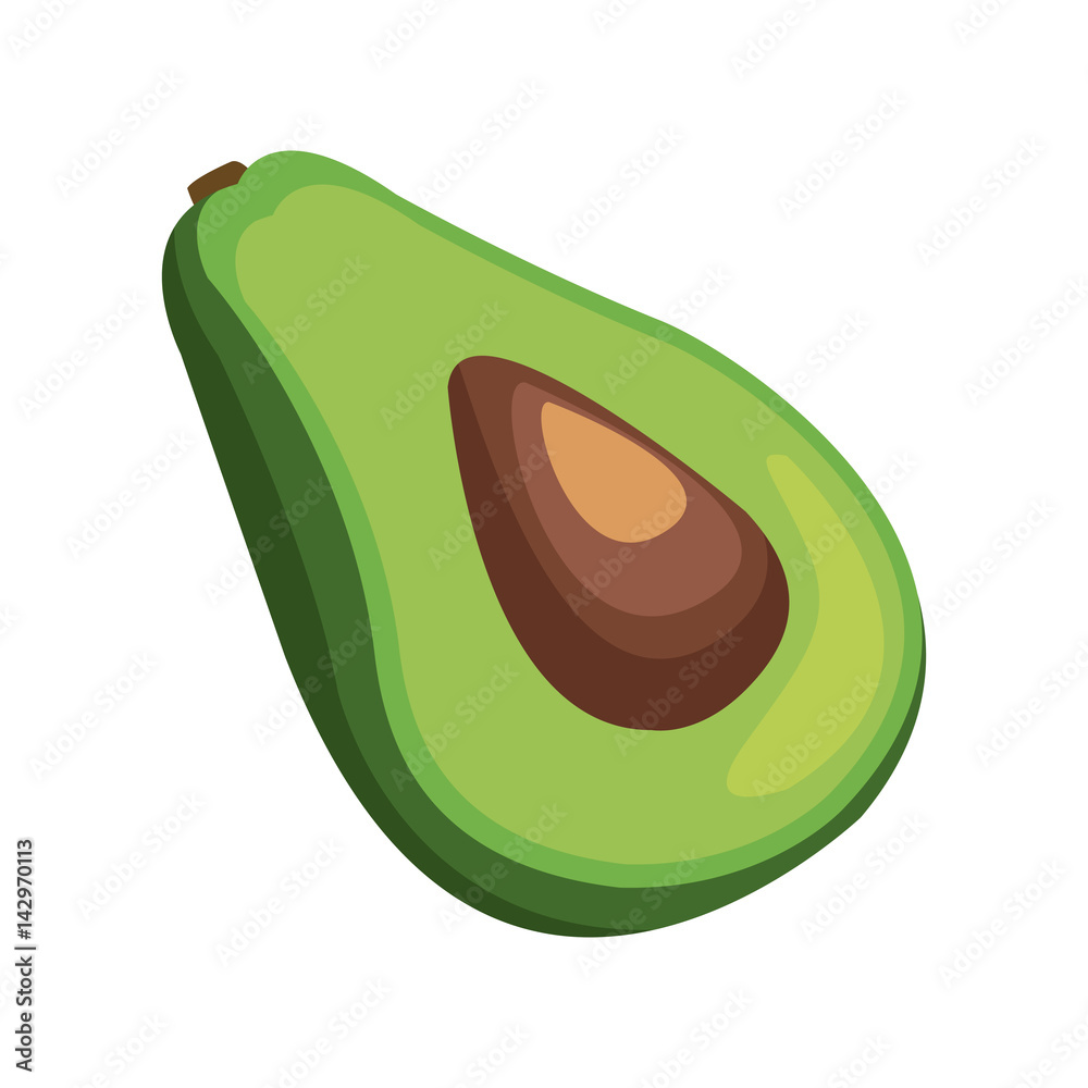 avocado vegetable icon over white background. colorful design. vector illustration avocado vegetable icon over white background. colorful design. vector illustration