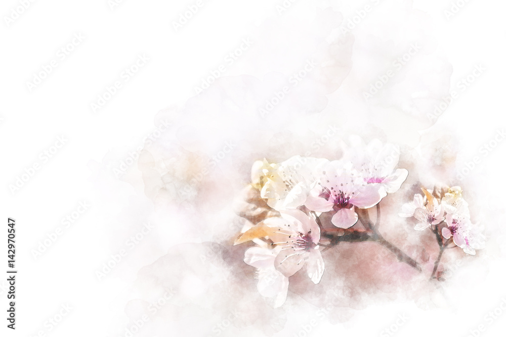Spring tree branch in blossom, or cherry blossom. Artistic retro vintage edit background with copy space for text. Spring tree branch in blossom, or cherry blossom. Artistic retro vintage edit background with copy space for text.