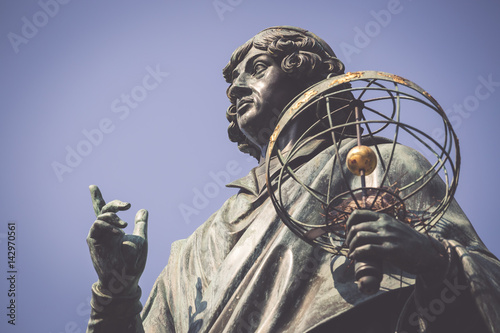 Nicolaus Copernicus statue in Torun, Poland photo