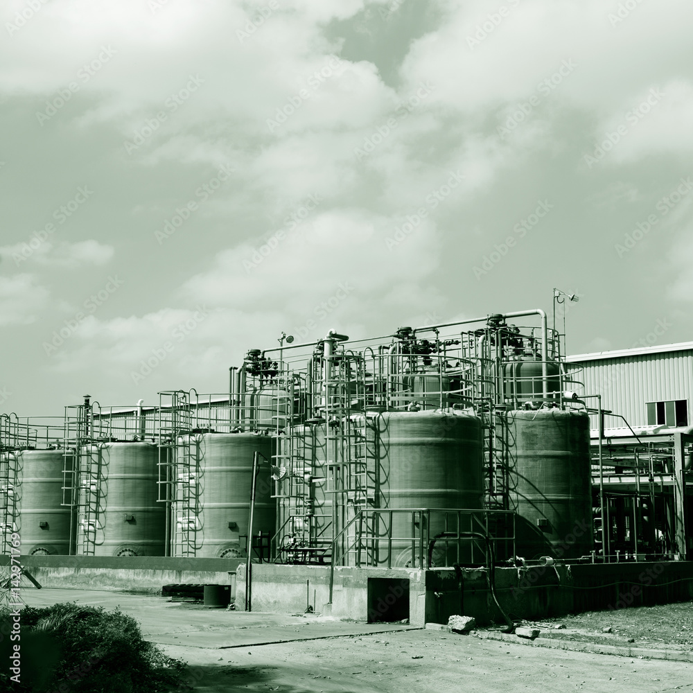 oil refinery in a factory.. oil refinery in a factory..