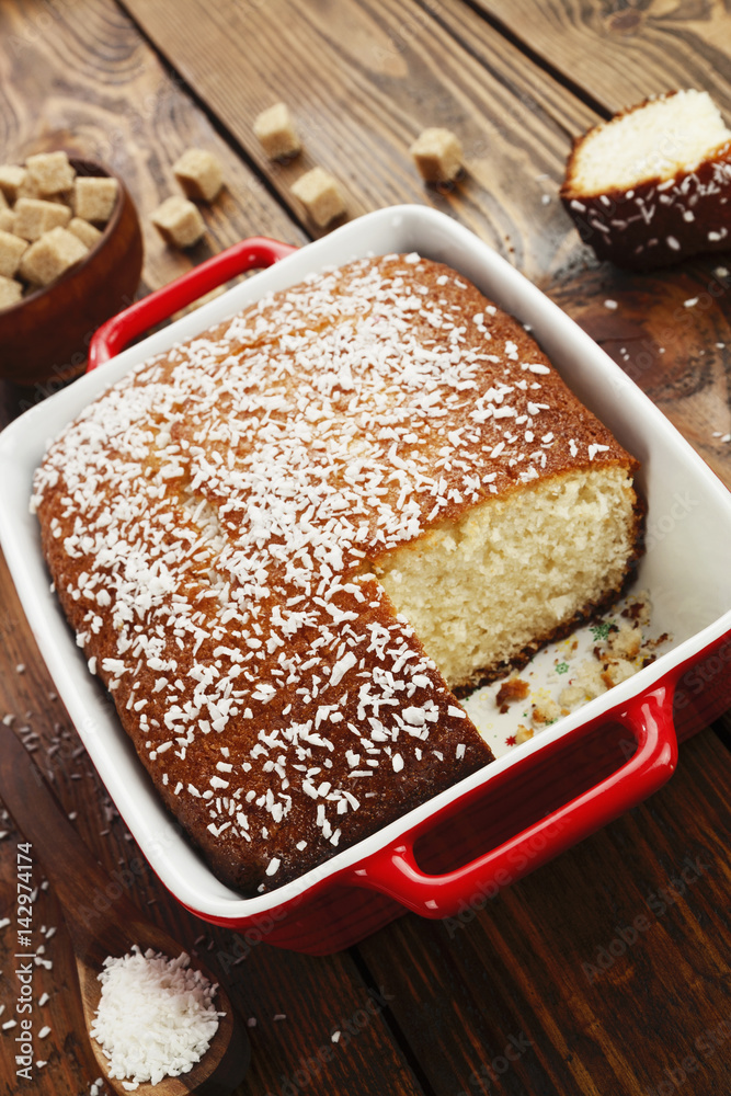 Semolina pie with coconut Semolina pie with coconut
