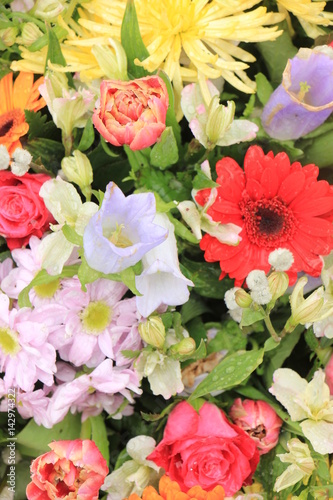 Multi colored wedding flowers