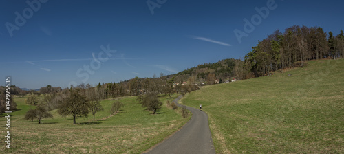 Frydstejn village in sunny nice day photo