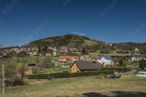 Frydstejn village in sunny nice day