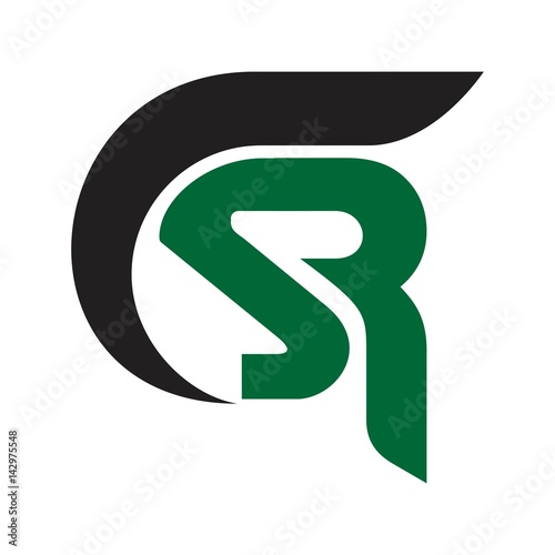 letter S and R logo vector.