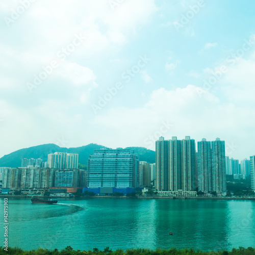 Beautiful scene of Hong Kong skyline.