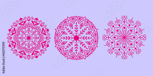 Henna tattoo mehndi flower template doodle ornamental lace decorative element...