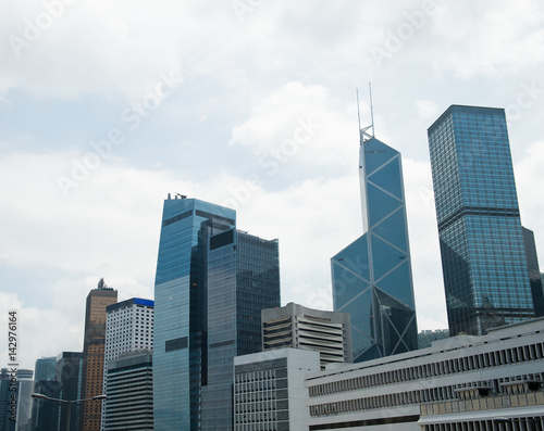 Modern business buildings, shot in hong kong, China.