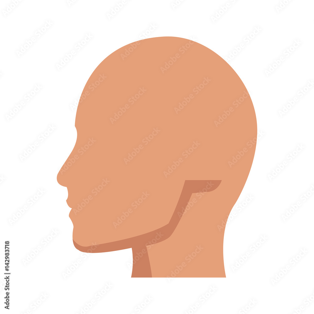 head profile icon over white background. colorful design. vector illustration head profile icon over white background. colorful design. vector illustration