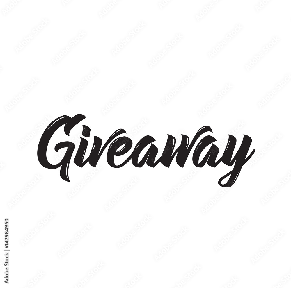 Giveaway Text Lettering Graphic by be young · Creative Fabrica