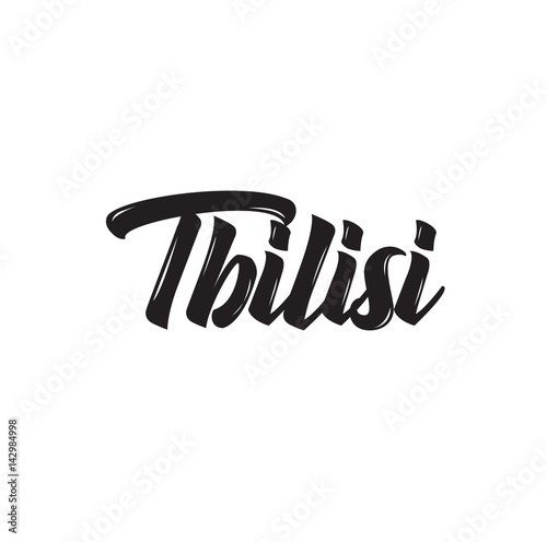 tbilisi, text design. Vector calligraphy. Typography poster.