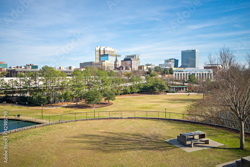 columbia south carolina city skyline view from an overlook