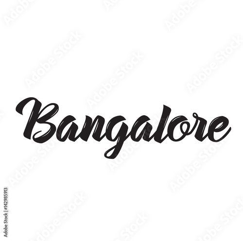 bangalore, text design. Vector calligraphy. Typography poster.