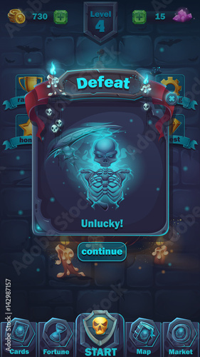 Monster battle GUI defeat playing field