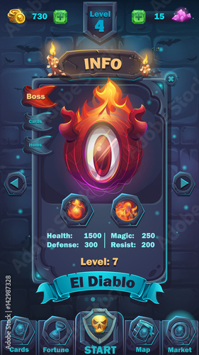 Monster battle GUI info playing field