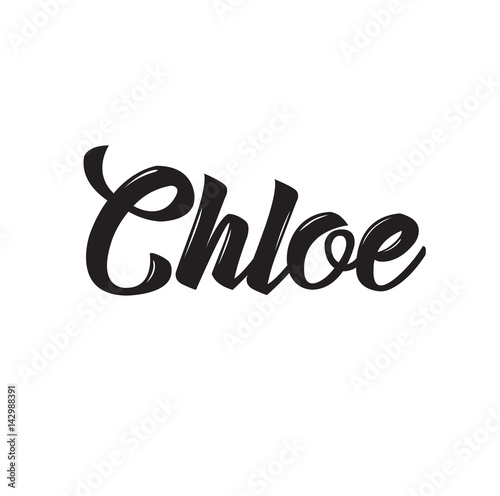 chloe, text design. Vector calligraphy. Typography poster. photo