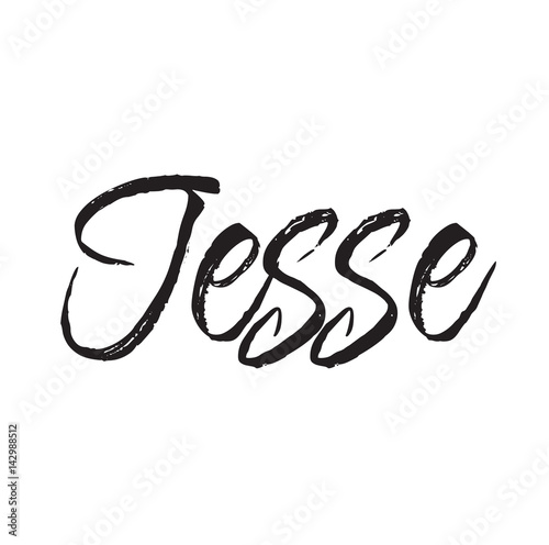 jesse, text design. Vector calligraphy. Typography poster. photo