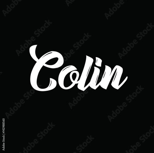 colin, text design. Vector calligraphy. Typography poster.