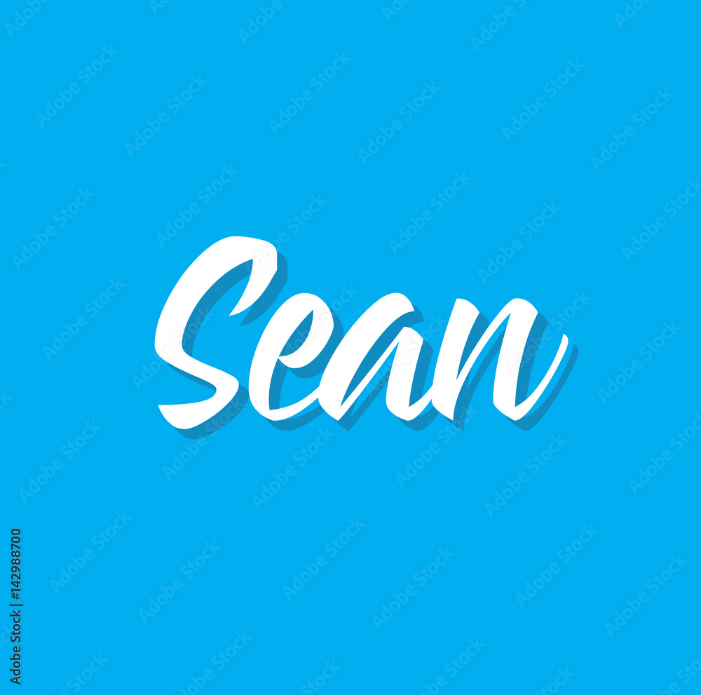 sean, text design. Vector calligraphy. Typography poster. Stock Vector ...