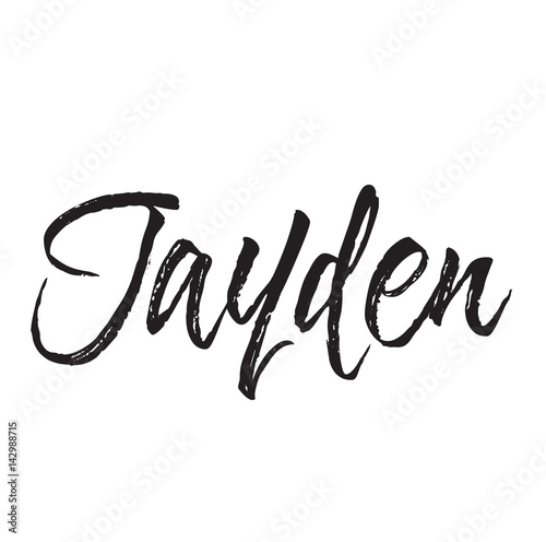 jayden, text design. Vector calligraphy. Typography poster. photo