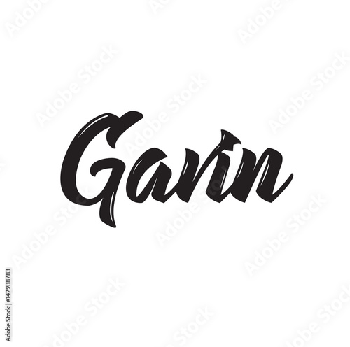 gavin, text design. Vector calligraphy. Typography poster. photo