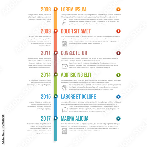 Vertical Timeline Infographics