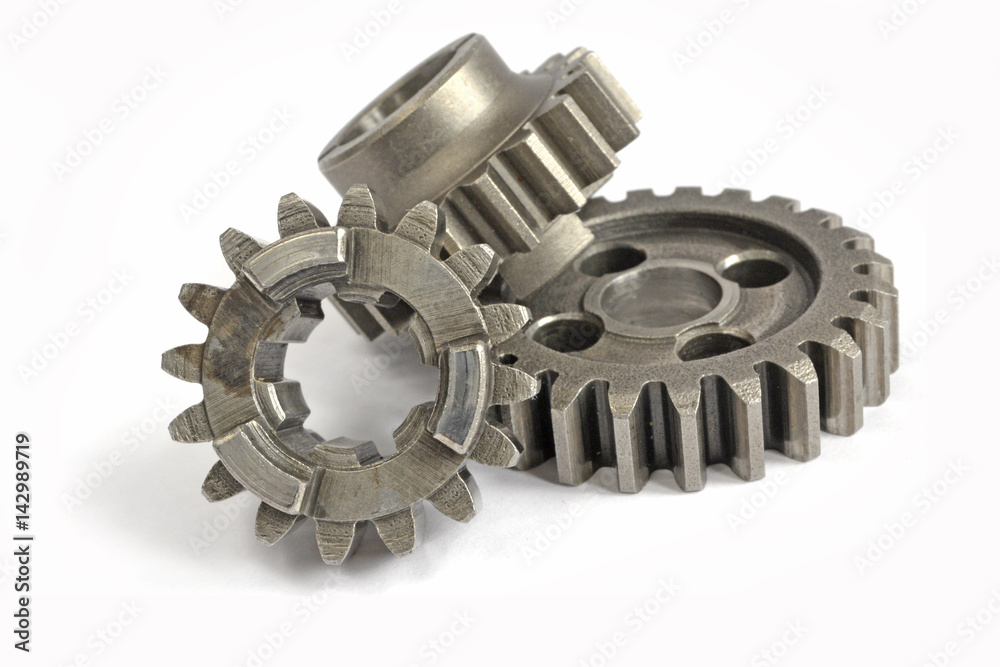 Three metal gears Three metal gears